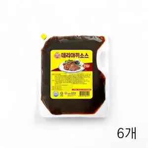 WL 오뚜기 데리야끼소스C 2Kg X 6개 대용량 업소용식자재 닭꼬치 오므라이스 양념소스 WFLQPWC