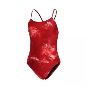 [나이키] 스윔 워터 프린트 컷아웃 원피스 여성 실내 수영복 하이컷 NESSG007-614
