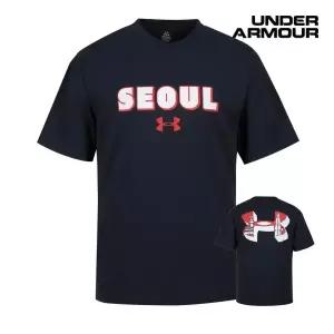[언더아머]백남여공용 서울 랜드마크 반팔 라운드 티셔츠 6015439 001 1117169171