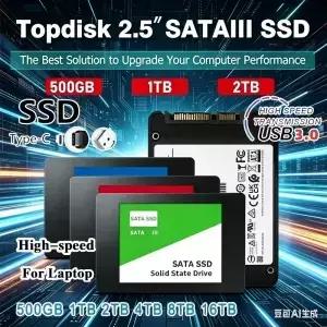 솔리드 스테이트 SSD USB 노트북 컴퓨터 데스크탑용 2.5인치 고속 500G 1TB 내장 HDD 하드 드라이브 SATA3