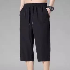 냉감바지 남성 7부 반바지 아이스 냉감 밴딩 운동복 팬츠