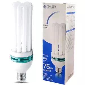 고와트 주광색 장수램프 75W 삼파장 형광등 EL램프 E39base