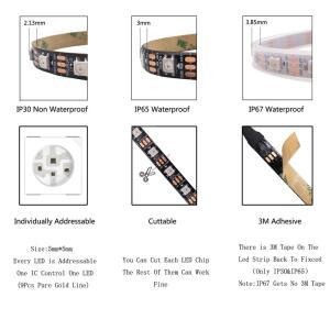 SP110E USB 블루투스 컨트롤러가 포함된 WS2812B Led 스트립 30/60/144 픽셀/m RGB 개별적으로 주소 지정
