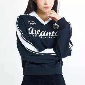 [스파오](ATHLETIC) ATLANTA 크롭 칼라넥 스웨트셔츠 (SPMWE49G41-K) _