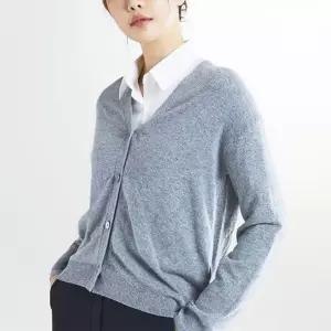 [스파오][캐시미어블렌드] 브이넥 카디건 (SPCKE4TW21-K) _