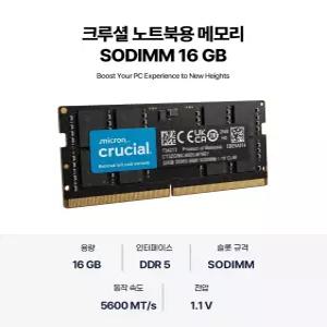 마이크론 Crucial DDR5-5600 CL46 노트북용 중고 (16GB)