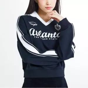 [스파오] (ATHLETIC) ATLANTA 크롭 칼라넥 스웨트셔츠 (SPMWE49G41-O)