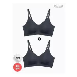 크로커다일 이너웨어 라이크라 인견쉘론 몰드부착 더블스트랩 브라 1+ 1 CDWBR5N362 1407423