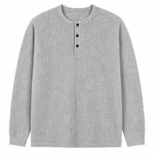 [리미드] 남성 데일리 와플 헨리넥 긴팔 티셔츠 ON-SHA-QWFLLAJM