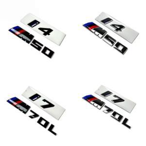 신형 BMW I4 M50 스포츠 리어 엠블럼 자동차 스티커와 호환, I7 M70L용 개조 배지 데칼, 고품질 외부 액세