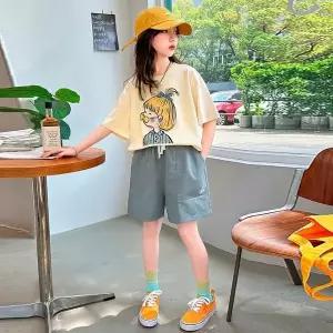 베비포 주니어 여아 상하복 초등 캐릭터 반팔 반바지 여름 상하세트 DN7