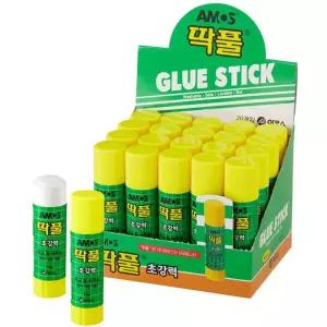 아모스 딱 풀 15g 1박스 20개입/잘붙는/사무용/미술/고체/글루/스틱/접착제/접착/종이/붙이는/공예/만능/사