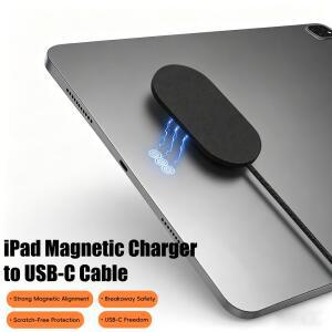 USB-C 마그네틱 충전 케이블 18W/35W 휴대용 마그네틱 무선 충전기 가죽 디자인 아이패드 프로/에어용