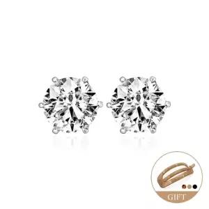 [비앤비골드] (8월베스트) 18K 프롱 4.75mm 랩그로운 다이아몬드 귀걸이 한쌍 NPE40869