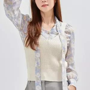 (백화점상품) 로엠 뷔스티에 스웨터 베스트 (RMVKC23S13-T)