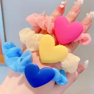 하트 포인트 곱창 헤어밴드 팔찌 머리끈 곱창머리끈 곱창헤어밴드