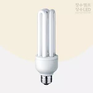 장수램프 삼파장 EL 형광다마 30W 전구색 E26 전구