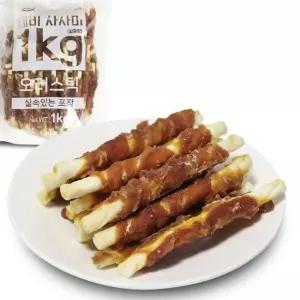 대용량 강아지 간식 육포 사사미 오리스틱 1kg 건조간식 BD5C0