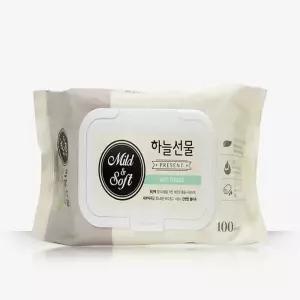 피톤치드 하늘선물 일회용 물티슈 100매캡 12개