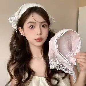 여자 레이스 머리 두건 스타일 스카프 쁘띠 머리띠