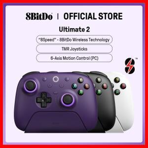 TMR 조이스틱, 전환 가능한 트리거, 모션 제어, 8단 속도를 갖춘 PC 및 Android용 8BitDo Ultimate 2 무선