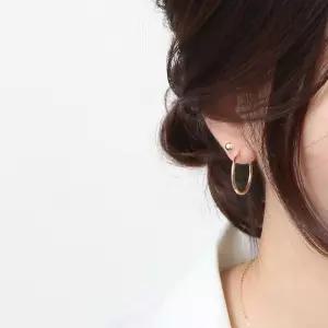 14K 골드필드 기본 20mm 골드 파이프 후프 링 귀걸이 14K귀걸이 B00DB