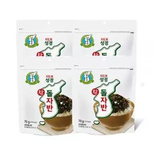성경김 돌자반 조미김 김자반 가정 업소 대용량 70g 4개 MNS
