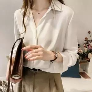 OSM-1006055 베이직 실크핏 블라우스