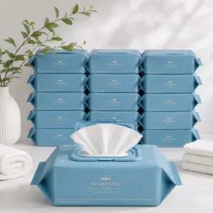 시그니앙75 오션 70매 20팩 캡형 75g 고평량 엠보 아기물티슈