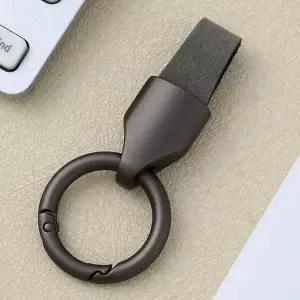 [셀러허브]가죽 자동차키링 키홀더 열쇠고리 그레이 (S48135287)