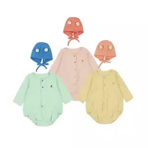 아가방 내니바디수트(모자)(YELLOW,L/CORAL,GREEN) 01T117508 110787