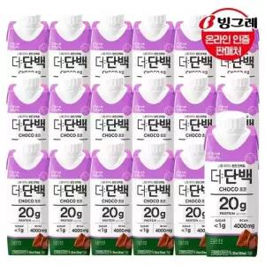 [빙그레] 더단백 드링크 초코 250mlx18팩 /단백질/운동