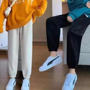 가을 겨울 패션 여성 무지 코듀로이 밴딩 팬츠 바지