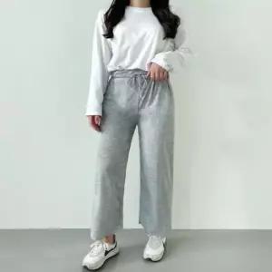 여자 밴딩팬츠 일자긴바지 스판 편한바지 면 허리끈