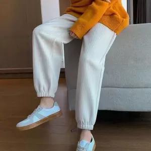 조거 허리 밴딩 골지 팬츠 안감 내피 데일리 겨울바지