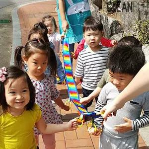 가꿈 바깥놀이용 인솔밴드 두줄기차 8인용미아방지용품 두차 두8 용두 무지개띠두 기두차 구름두 야외활동