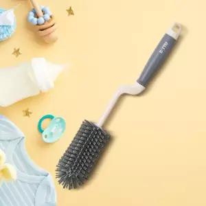 납작모 회전 젖꼭지세척솔 실리콘세척솔 아기젖병솔