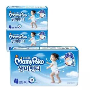 마미포코 썸머팬티 여아용 팬티 4단계 대형 48Px3팩
