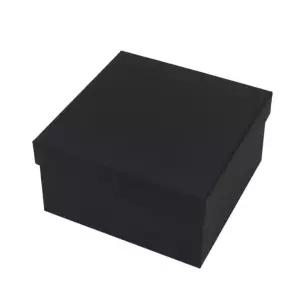블랙 무지 반지박스 13x13x5.5cm 싸바리상자 선물상자
