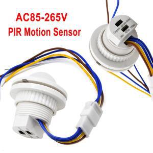 AC85-265V 적외선 모션센서 IR 감지기 스위치 자동 켜짐 꺼짐 조정 가능한 시간 지연 인체 유도 램프