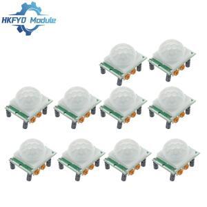 1-10pcs HC-SR501 라즈베리 파이용 Arduino 용 IR 초전기 적외선 인간 모션센서 감지기 모듈 조정