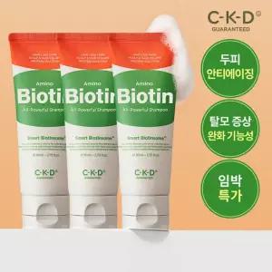 CKD [임박특가/1 +1 +1]아미노비오틴 올파워풀 샴푸 80ml (탈모 증상 완화+두피모발 볼륨감/유통기한 27-09-02)