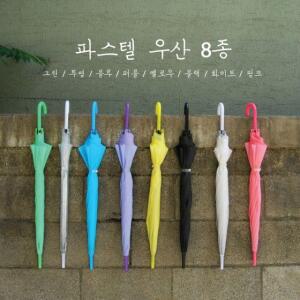 우산 자동 투명 일회용 줄무늬 땡땡이 장 스트라이프 파스텔 비닐