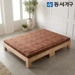 [동서가구]로제 무헤드 편백나무 ALL 프레임 퀸 Q 황토볼 흙침대 DF638386