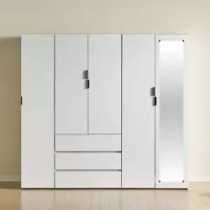 인터데코 7자장롱 키큰장 옷장 200cm TP895