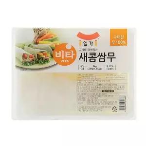 일가 비타 새콤쌈무 3kg X4개 1BOX 국산 업소용 대용량 무쌈 식당