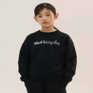 [ 키즈]사인 로고 맨투맨-블랙 (MG51TM02BK)_IC