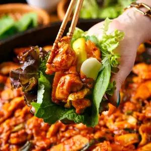[춘천명물] 3인분+3인분 대용량 춘천식 명물 왕 닭갈비 / 750G X 2팩