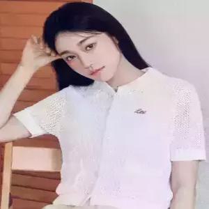 리 lee 우먼 카라 스카시 가디건 아이보리