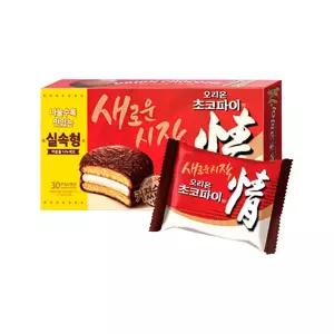 오리온 초코파이 바나나 30P x 2개 대용량1170g 실속형 간식 사무실 탕비실 간식